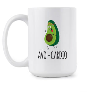 Avocado Coffee Mug Avo Cardio Mugs Cute Avocado Lover Gift Funny Avo-Cardio