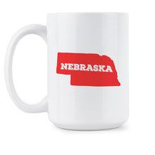 Nebraska Coffee Mug State of Nebraska Mugs Nebraska Pride Gift Cup Cornhusker State