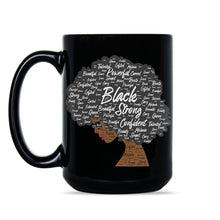 Afro Word Art Black Lives Matter Mug Strong Black Woman