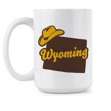 Wyoming Coffee Mug State of Wyoming Mugs Wyoming Pride Gift Big Wyoming Cowboy State