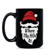 Where My Hos At Coffee Mugs Santa Claus Gag Mug Funny Secret Santa Cup Gift
