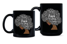 Afro Word Art Black Lives Matter Mug Strong Black Woman