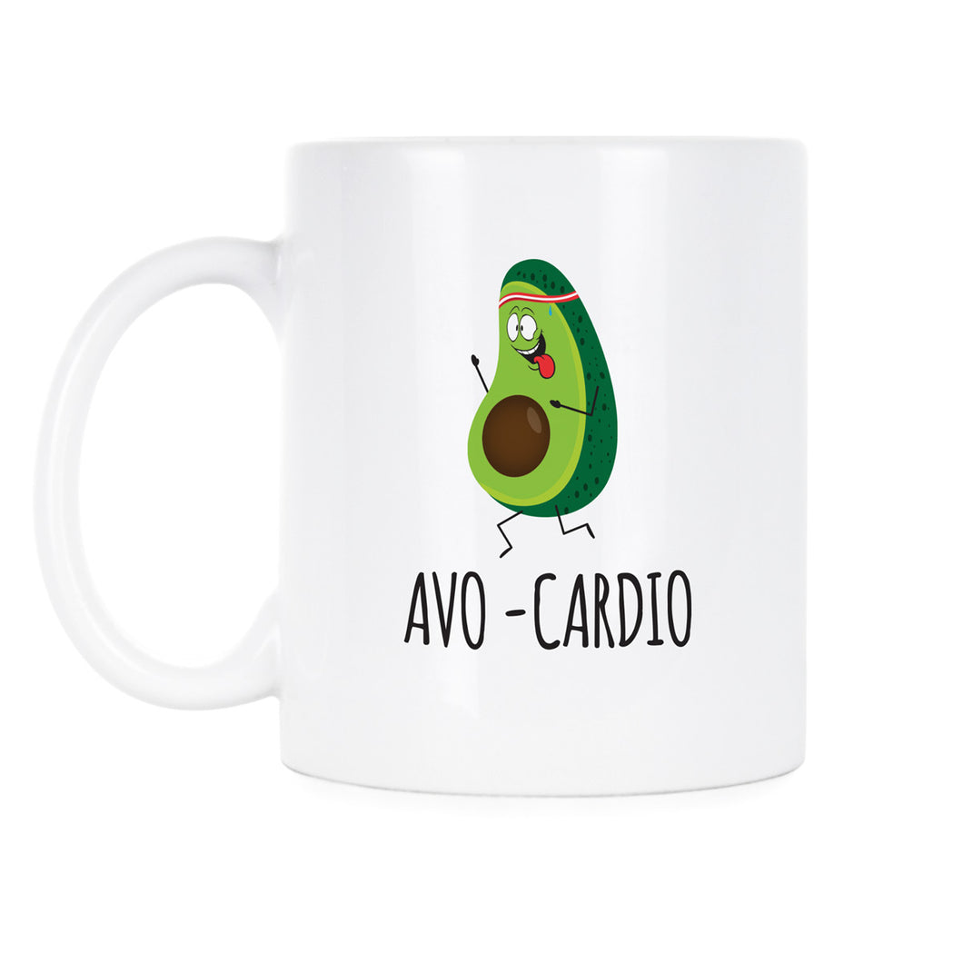 Avocado Coffee Mug Avo Cardio Mugs Cute Avocado Lover Gift Funny Avo-Cardio