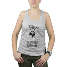 Funny Llama Tank Tops for Women This Llama Doesnt Want Your Drama Tank