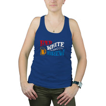 Red White and Brew Tank Top Womens Patriotic Beer Tank Top