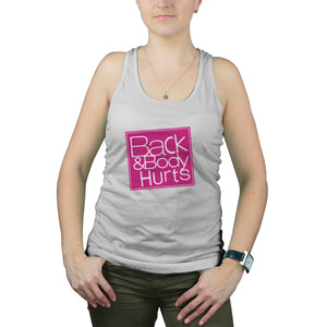 Back and Body Hurts Tank Funny Workout Tanks for Women