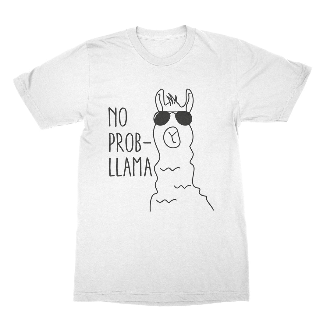 No Probllama Shirt Funny Llama Tshirt