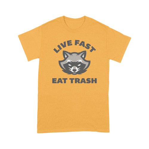 Live Fast Eat Trash Kids Shirt Trash Panda Raccoon Kids Shirt