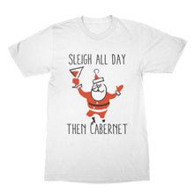 Sleigh All Day Shirt Funny Christmas T Shirts Wine Tshirt