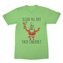 Sleigh All Day Shirt Funny Christmas T Shirts Wine Tshirt