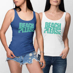 Beach Please Tank Top Funny Beach Tanks for Women