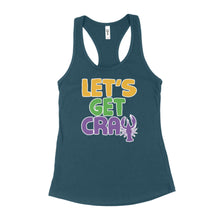Lets Get Cray Tank Womens Let's Get Cray Crawfish Mardi Gras Tank Top Women