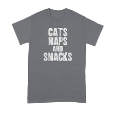 Cats Naps and Snacks T Shirt Cat Nap Shirt I Love Cats Tshirt