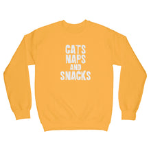Cats Naps and Snacks Sweatshirt I Love My Cat Sweatshirt