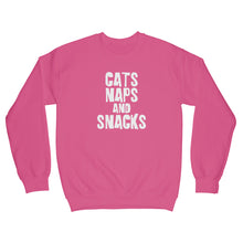 Cats Naps and Snacks Sweatshirt I Love My Cat Sweatshirt