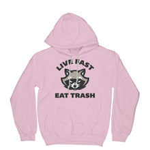 Live Fast Eat Trash Hoodie Trash Panda Hoodie Raccoon Hoodie