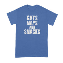 Cats Naps and Snacks T Shirt Cat Nap Shirt I Love Cats Tshirt