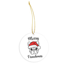 Merry Frenchmas French Bulldog Christmas Ornament Frenchie Ornaments for Christmas Tree