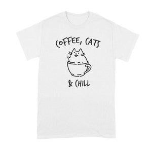 Coffee Cats and Chill Shirt Cat and Coffee T-Shirt