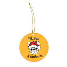 Merry Frenchmas French Bulldog Christmas Ornament Frenchie Ornaments for Christmas Tree