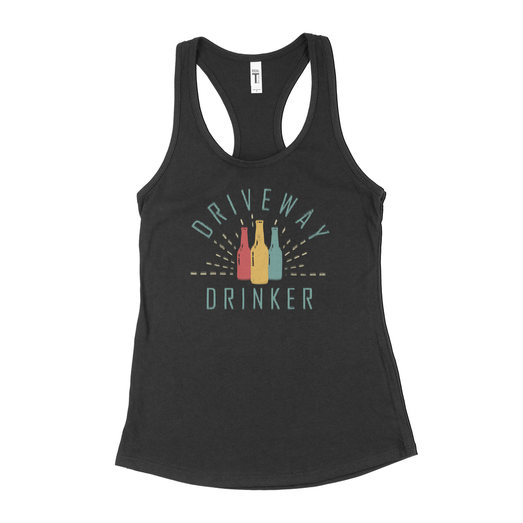 Driveway Drinker Tank Women Social Distancing Drinking Tank Top Womens Funny Quarantine Tanks