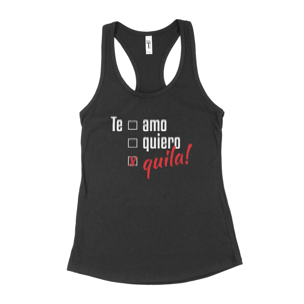 Tequila Te Amo Tank Te Amo Tequila Tank Top Women Tequila Tanks for Women