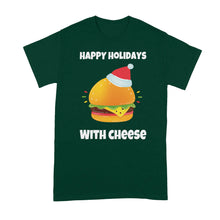 Happy Holidays with Cheese Shirt Christmas Hamburger Shirt