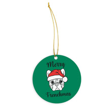 Merry Frenchmas French Bulldog Christmas Ornament Frenchie Ornaments for Christmas Tree