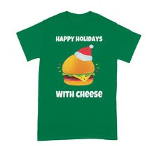Happy Holidays with Cheese Shirt Christmas Hamburger Shirt