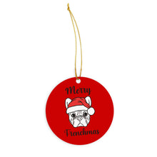 Merry Frenchmas French Bulldog Christmas Ornament Frenchie Ornaments for Christmas Tree
