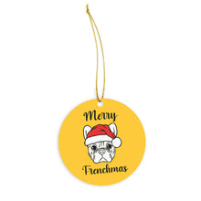Merry Frenchmas French Bulldog Christmas Ornament Frenchie Ornaments for Christmas Tree