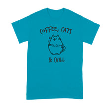 Coffee Cats and Chill Shirt Cat and Coffee T-Shirt