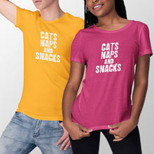 Cats Naps and Snacks T Shirt Cat Nap Shirt I Love Cats Tshirt