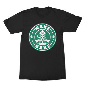 Wake and Bake Shirt Funny Stoner Shirts Weed and Coffee Pothead Shirt Starbuds