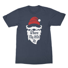 Where My Ho's At Santa Claus Shirt Funny Christmas T Shirts