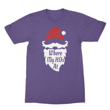 Where My Ho's At Santa Claus Shirt Funny Christmas T Shirts