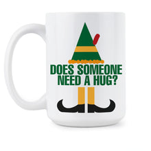 Hug Coffee Mugs Buddy the Elf Mug Does Someone Need a Hug Mug Elf Christmas Cup