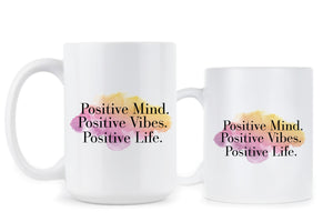Positive Vibes Coffee Mug Motivational Mugs Positive Life Good Vibes Cup
