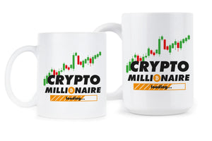 Crypto Millionaire Loading Mug Cryptocurrency Coffee Cup Crypto Meme Mugs Gift