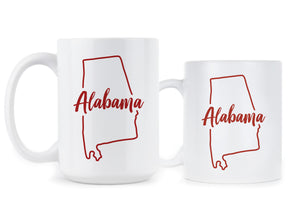 Alabama Coffee Mug State of Alabama Mugs Alabama Pride Gift Cup