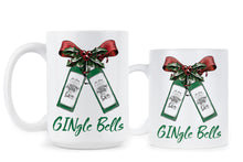 GINgle Bells Coffee Mug Funny Gingle Bells Mugs Christmas Gin Drinking Cup Gift