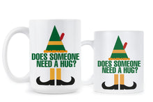 Hug Coffee Mugs Buddy the Elf Mug Does Someone Need a Hug Mug Elf Christmas Cup