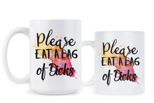 Funny Bag of Dicks Mug Please Eat a Bag of Dicks Coffee Mugs Mature Dick Gag Gift Cup