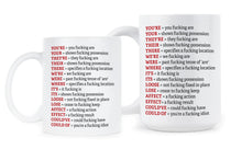 Angry Grammar Coffee Mug Funny Curse Cups Coffee Mugs Cuss Cup