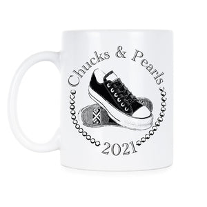 Chucks and Pearls Coffee Mugs Chucks and Pearls 2021 Kamala Harris Mug