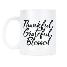 Thankful Grateful Blessed Coffee Mug Blessed Thanksgiving Mugs Turkey Day Gift