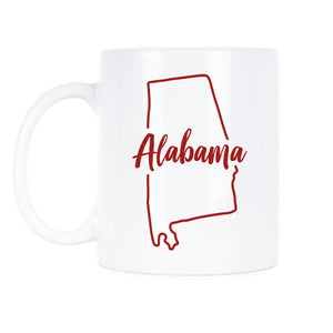 Alabama Coffee Mug State of Alabama Mugs Alabama Pride Gift Cup