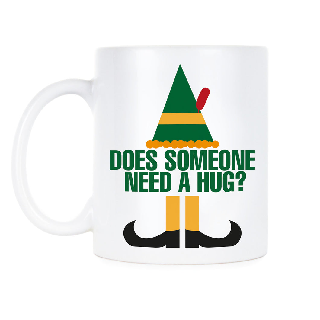 Hug Coffee Mugs Buddy the Elf Mug Does Someone Need a Hug Mug Elf Christmas Cup