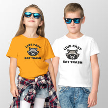Live Fast Eat Trash Kids Shirt Trash Panda Raccoon Kids Shirt