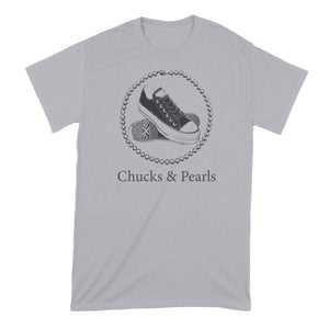 Chucks and Pearls Tshirt 2021 Kamala Harris Chucks and Pearls Shirt Madam Vice President Shirt